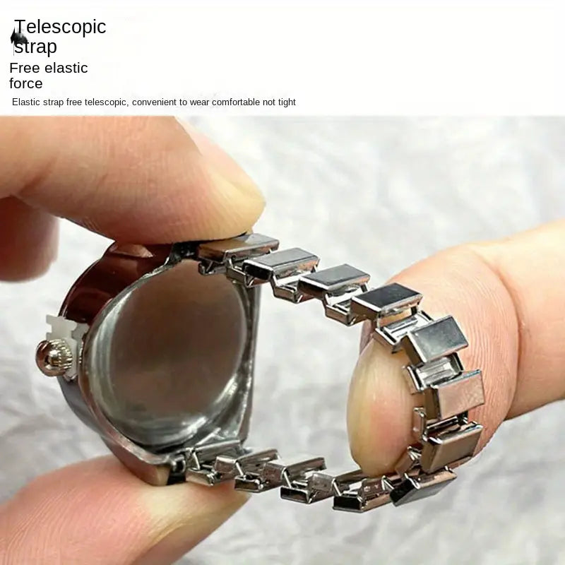 Trendy Unisex Alloy Sports-Inspired Ring Watches with Creative Time Display Feature