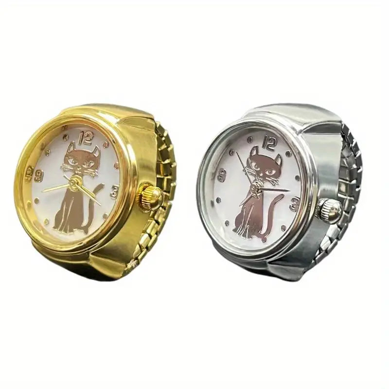 Trendy Unisex Alloy Sports-Inspired Ring Watches with Creative Time Display Feature