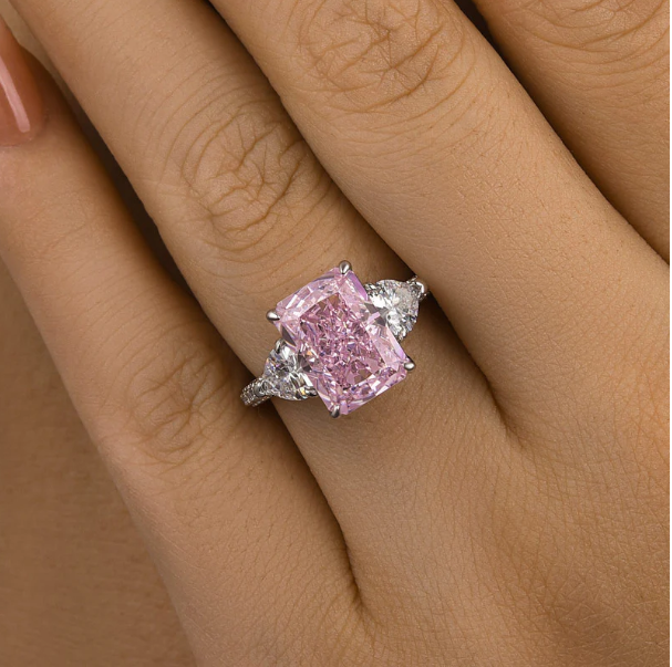 Blush Spark Silver Ring – Elegant Pink Shine