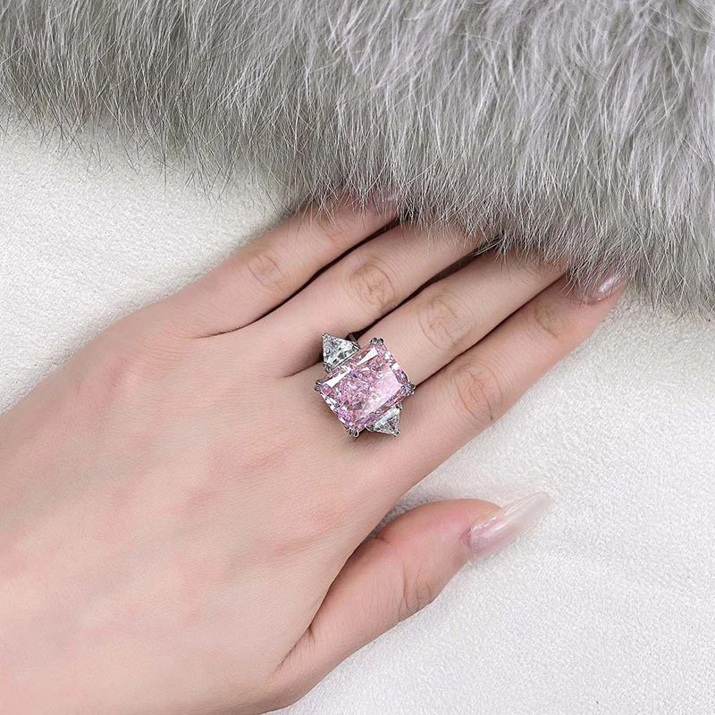 Blush Spark Silver Ring – Elegant Pink Shine