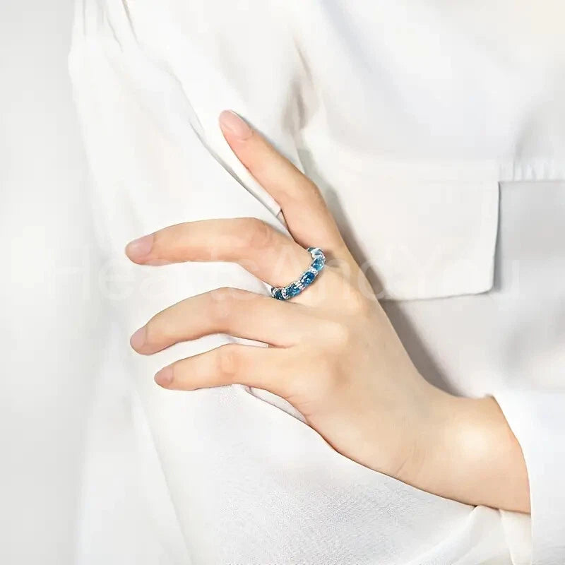 Royal Blue Glow Ring Elegant & Trendy Design